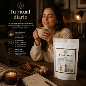 Chai Latte Andes Tea en polvo elaborado con té negro y especias naturales
