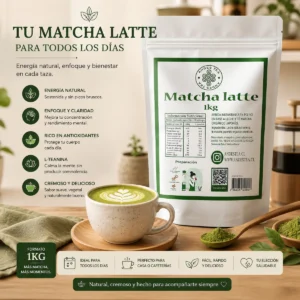 Matcha Latte 1kg Andes Tea con té matcha japonés orgánico