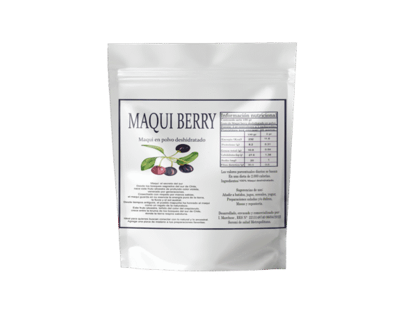 Maqui deshidratado 100% natural, fruto silvestre del sur de Chile