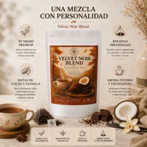 Velvet Noir Blend Andes Tea – Té Negro en Bolsitas Piramidales