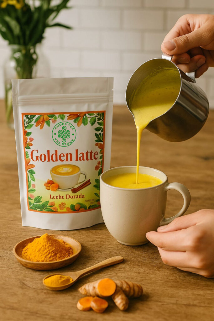 golden milk leche dorada golden latte andes tea