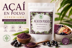 Acai en Polvo 100% Natural Andes Tea - Superalimento liofilizado 100 gramos