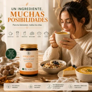 Golden Milk Cream Melena de León 150 g Andes Tea concentrado de especias con extracto de Melena de León